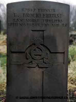 Ernest Brocklehurst's grave